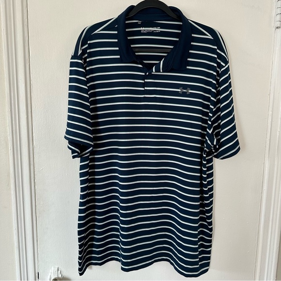 Under Armour Other - Under Armour Mens XXL Striped Loose Fit Performance Golf Polo